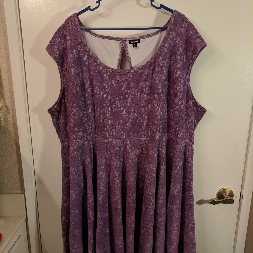 TORRID 5 Purple Skater Dress